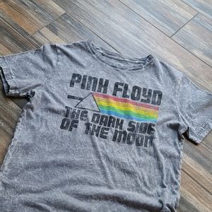 Bleach washed Pink Floyd band tee